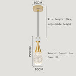 suspension lumineuse moderne cristal doré bubbles led chambre salon étincelante contemporain éclairageintérieur