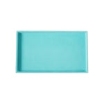 présentoir bijoux boîte turquois velours moderne pendentifs boucles d'oreilles rangement organisation plateau