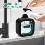 distributeur savon liquide 300ml 500ml rose vert blanc noir transparent moderne minimaliste rechargeable