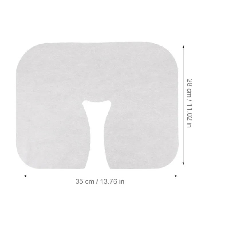masque facial jetable blanc tissu non tissé absorption rapide hygiène confort 35x28cm