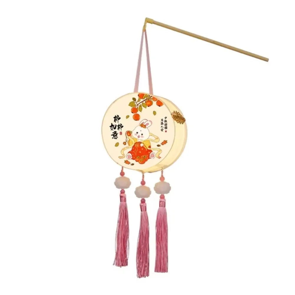 lanterne traditionnelle décoration maison fleurs personnages symboles chinois opaques polyester cylindrique tringle anniversaire