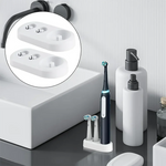 organisateur brosses dents électriques support moderne blanc gris bleu minimaliste rangement salle bain