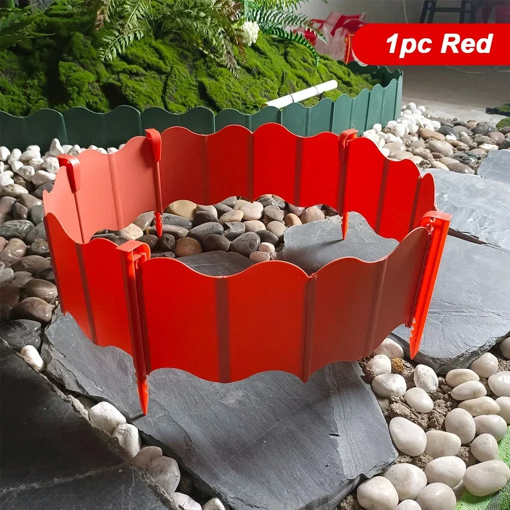 grille jardin moderne pliable couleurs vert rouge blanc noir texture plissée clips fixation