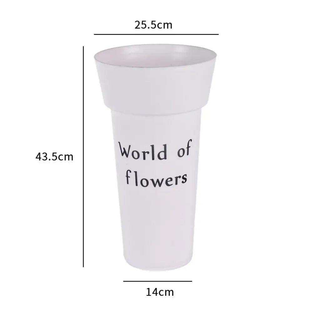 Cache pot moderne gris noir blanc motif floral adhésif fleurs artificielles taille différente