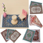 tapis miniature traditionnel classique bleu rouge motif animal opacité éducation jouet enfant plastique