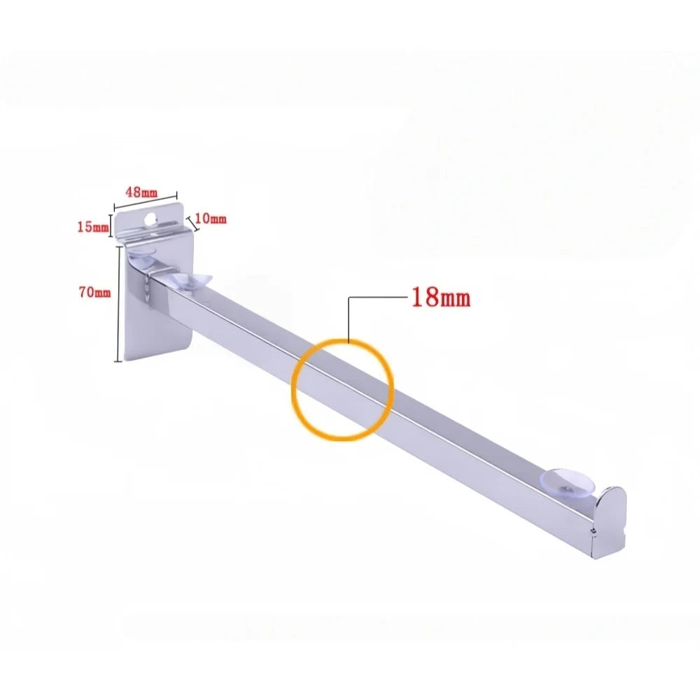 supports muraux argentés armoire double niveau commercial cintres modernes 20cm 25cm