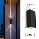 lampes murales led extérieures étanches modernes 6w 10w 20w noir jaune blanc rouge bleu