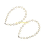 collier classique blanc fleurs aimants dorés accessoire bijou femme élégant fleuri sans trous