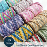 corde tressée macramé pastel haute ténacité 100% coton créative boucle métallique écologique artisanale