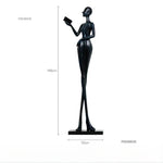 sculptures humaines modernes texture rugueuse noir gris beigeclair abstrait minimalisteDecorationIntérieureSculptureFigurinesHumainesStylisées