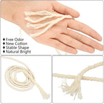 corde macramé coton naturel beige clair texture tissée franges boho artisanal