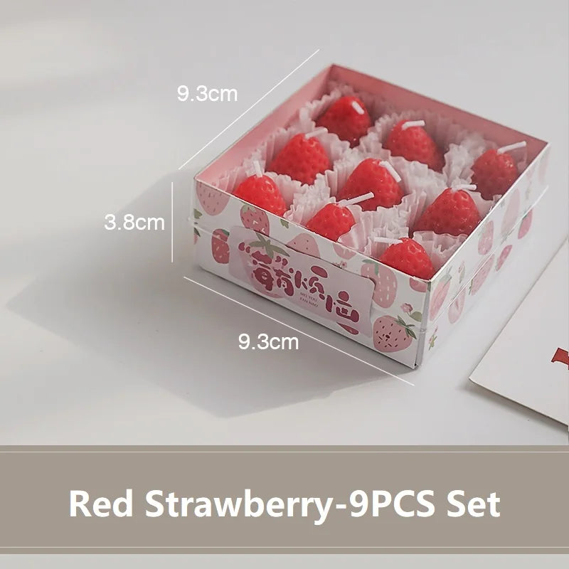 bougies parfumées fraises rose rouge aromathérapie décoration maison créative box cadeau