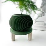 cache pot moderne rayures verticales couleur beige biodégradable pla durable écologiqueintérieur