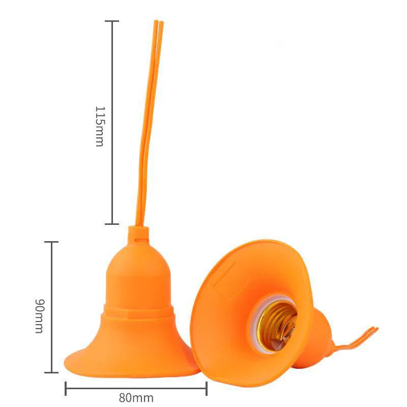 ampoule vis e27 moderne orange noir support filaire certification étanche haute température
