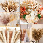 bouquet fleurs séchées boho chic herbe pampas décor table maison anniversaire mariage rustic
