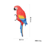 figurines perroquets résine couleur bleue jaune verte rouge tropical suspension crochetextérieur jardinintérieur decoration