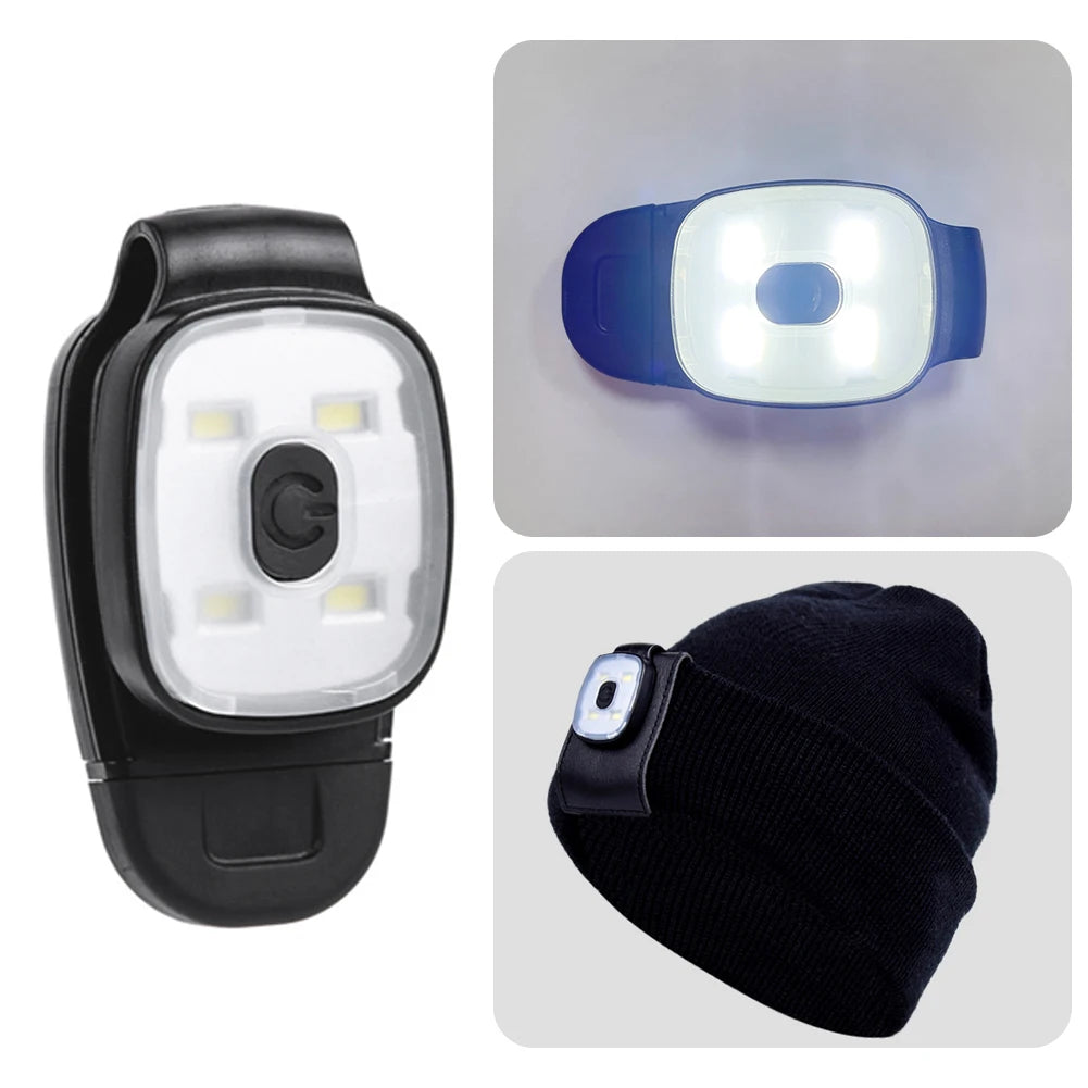bracelet lumineux noir led clip rechargeable usb moderne sécurité