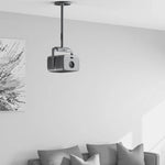 support projecteur réglable 25 65cm gris métallisé lisse moderne câble intégrérotation 360 độ