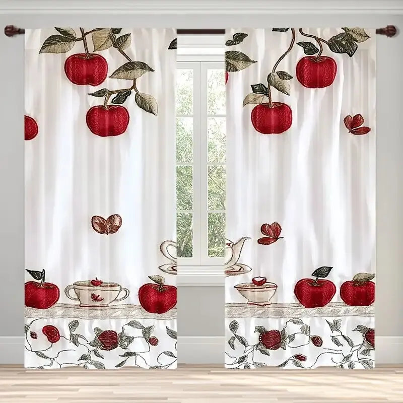 rideau blanc motif appliques classique 105x230cm polyester moderne chambre salon