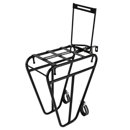 panier vélo noir acier grille moderne fixé sac guidon avant cargaison
