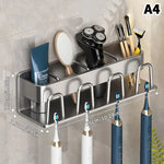porte brosses dents gris moderne adhésif brosses dents flacon crème brosse coiffure rasoir électrique