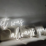 néon lumineux blanc it was always you moderne élégant intérieur extérieur dimmable 80cm 36.2cm