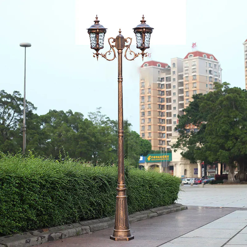 lampadaire extérieur led bronze classique motifs floraux ip65 protection aluminium