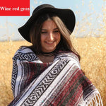 couverture couverture sol boho chic rayures géométriques coton recyclé grande taille