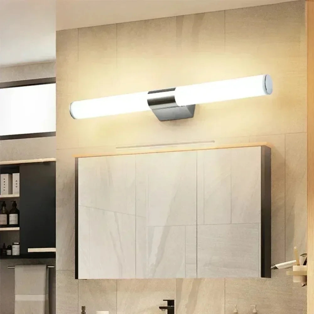 lampe murale led moderne blanc clips magnétiques éclairage salle bain 250mm 400mm 550mm aluminium