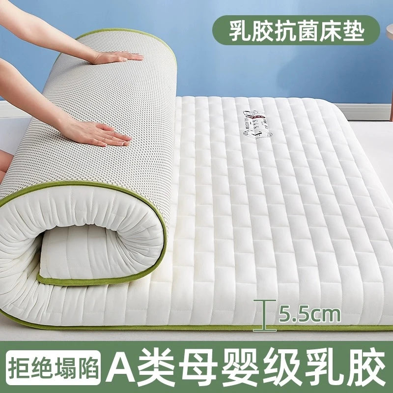 matelas sol mousse mémoire forme double pliable confortable chambre dortoir maison gris blanc