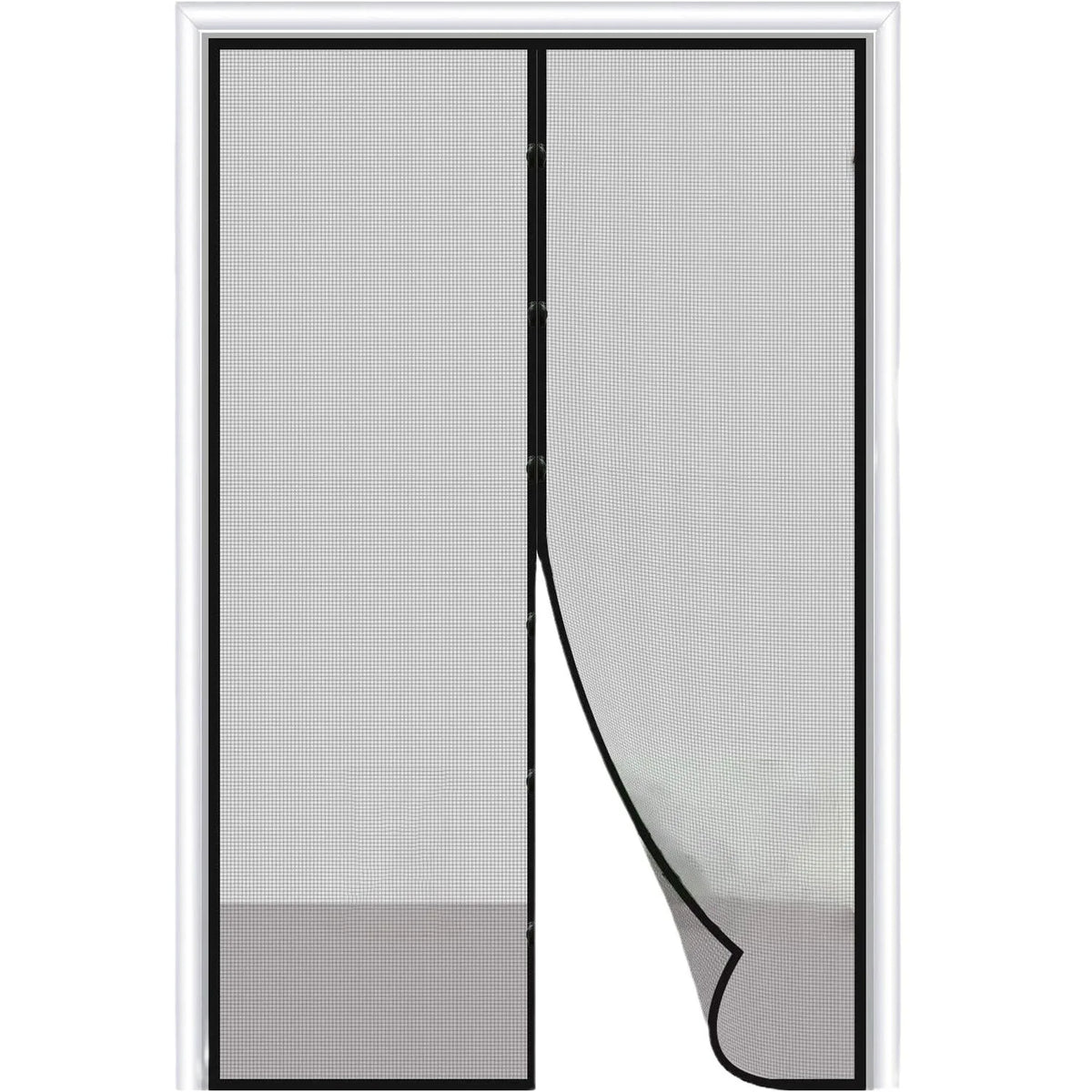 rideau moustiquaire magnétique porte noir gris clair maille fine clips ruban adhésif moderne anti