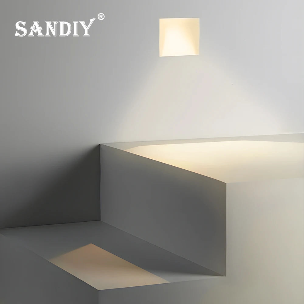 applique murale led encastrée détecteur mouvement blanc moderne éclairage escalier couloir cuisine intérieur
