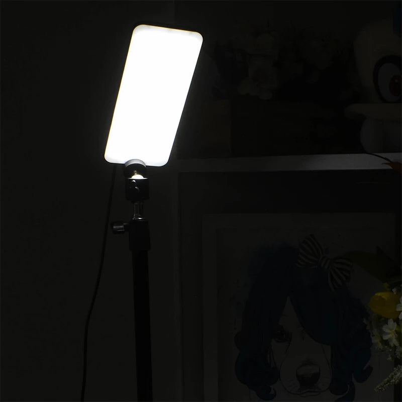 lampe led portable camping selfie moderne trepied noir sac transport adaptateur usb chargeur voiture