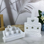 moule silicone gâteau anniversaire étoiles cœur happy birthday blanc moderneOpaque