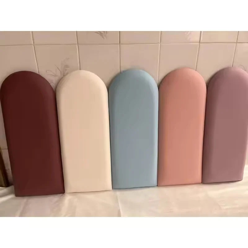 panneau mural 3d moderne deco enfantine rose blanc beige bleu clair autocollant protection murale