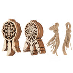 décoration murale dreamcatchers bois naturel traditionnel crochet plumes cordelettes artisanat ornement suspendre kit