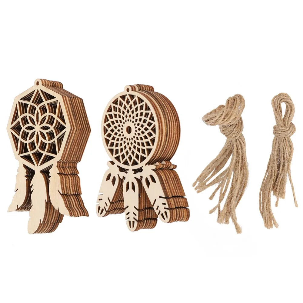 décoration murale dreamcatchers bois naturel traditionnel crochet plumes cordelettes artisanat ornement suspendre kit