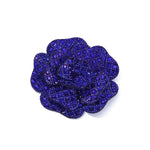 broches fleurs relief strass couleur bleue rose marron adhésif élégantes vêtements accessoires mode classiques