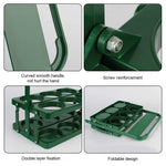 porte bouteilles pliable industriel bouteilles vin bière fixations métalliques cuisine vert rouge