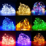 guirlande lumineuse led 20m fil cuivre blanc chaud moderne décoration extérieure fêtes noël mariage