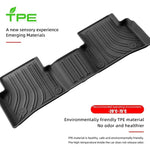 tapis sol voiture noir rayures horizontales moderne waterproof avant arrière