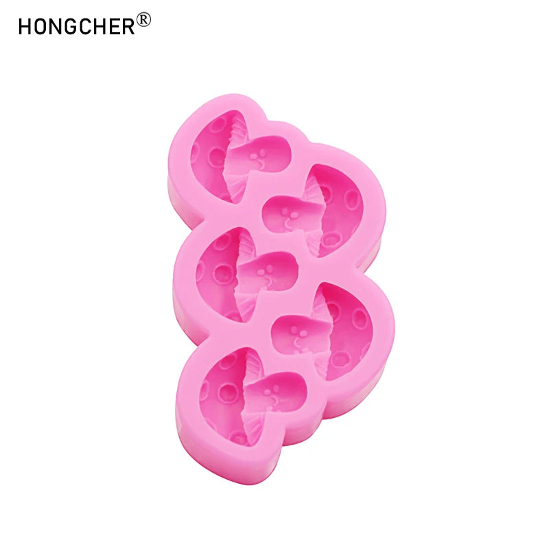 moule silicone gâteau forme champignon rose clair décoration dessert cuisine chocolat enfantin moderne
