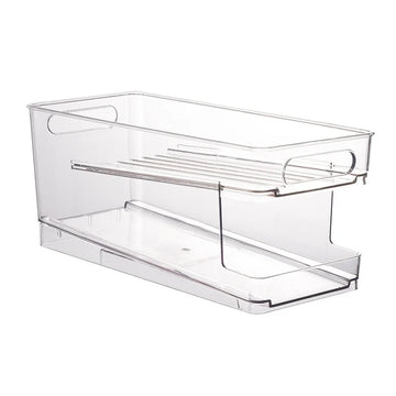 organiseur transparent canettes boissons double couche réfrigérateur cuisine moderne pratique