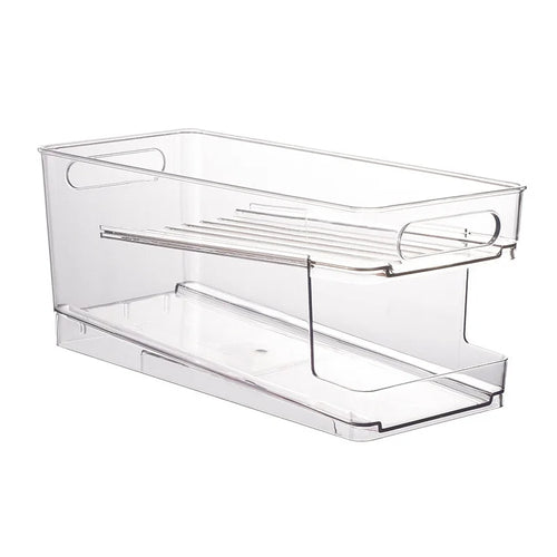 organiseur transparent canettes boissons double couche réfrigérateur cuisine moderne pratique