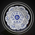 Plateau décoratif en porcelaine motif dentelle