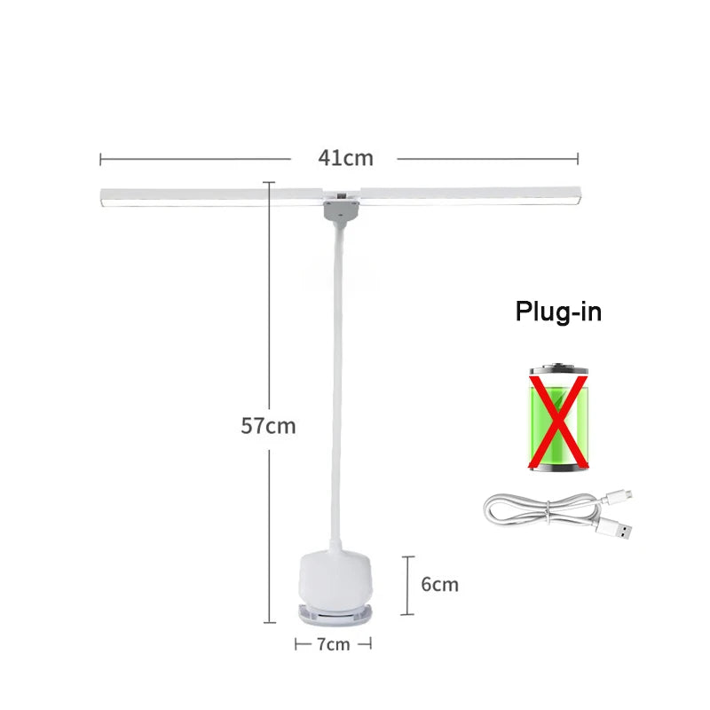 lampe moderne led rechargeable pinces blanc sans ombre tactile variable protection yeux étude chambre