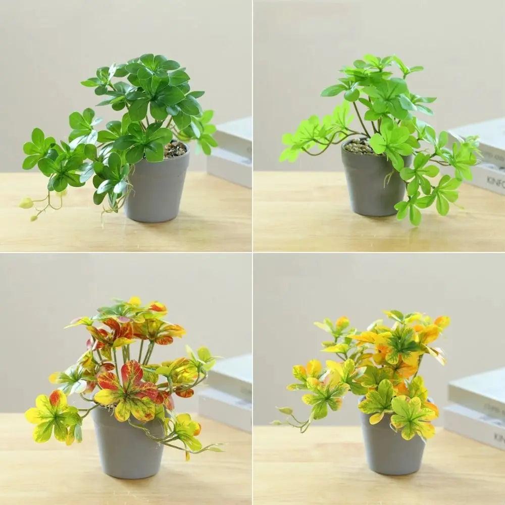 plante artificielle verte feuilles rondes moderne pot gris extérieur accrochée