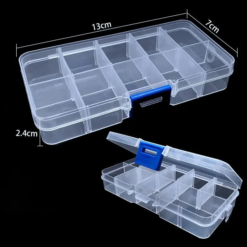 boîtes rangement bijoux transparentes plastique modernes poignées organisation pratique grandes petites