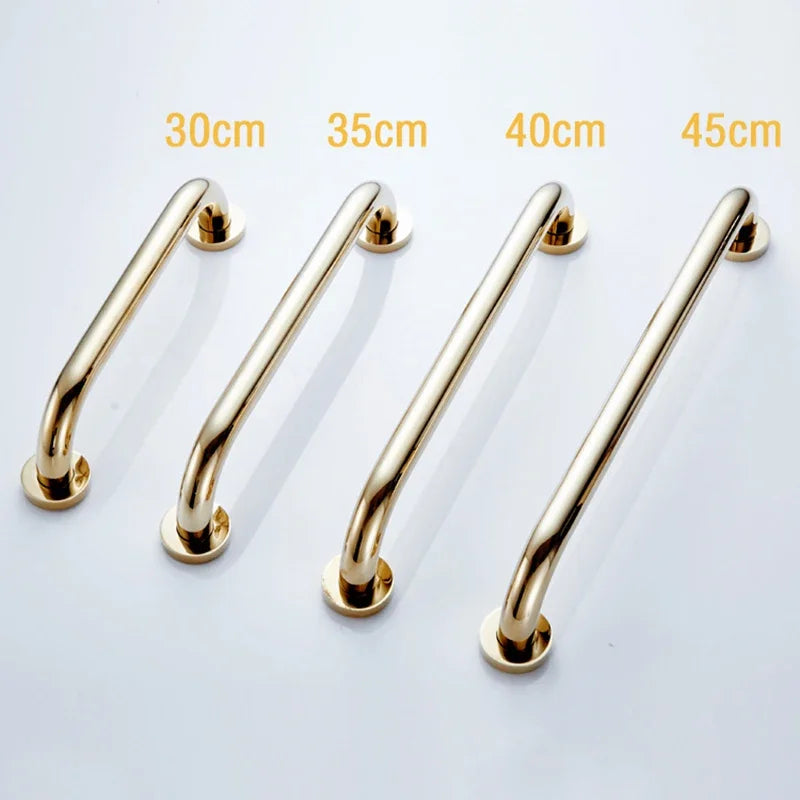 poignée porte dorée moderne 30cm fixations inoxydable sécurité chambre salle bain