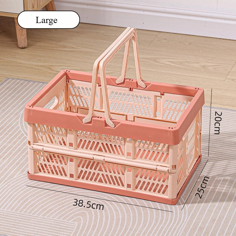 panier pliable multifonctionnel gris rose clair utilisation multiple respectueux environnement picnique shopping pliable moderne
